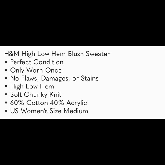 H&M Pink Blush Hi-lo Sweater - Picture 6 of 6